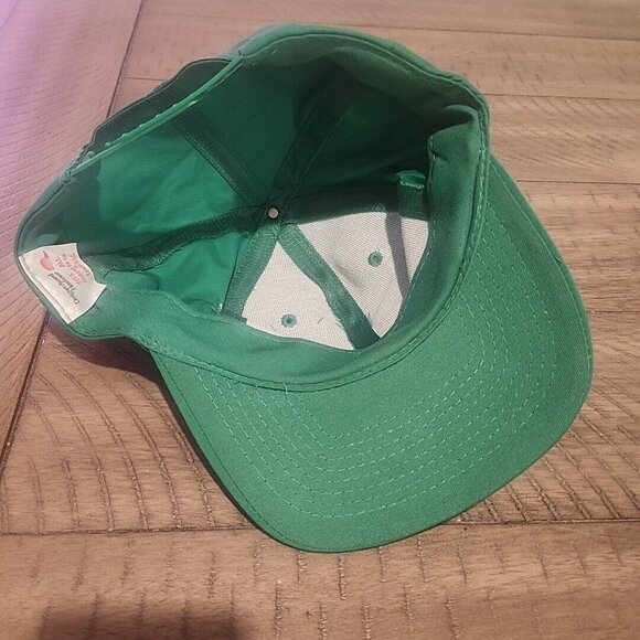 Vintage BLANK Green Hat Snapback Cap Adjustable Designer Award Headwear - Picture 5 of 6